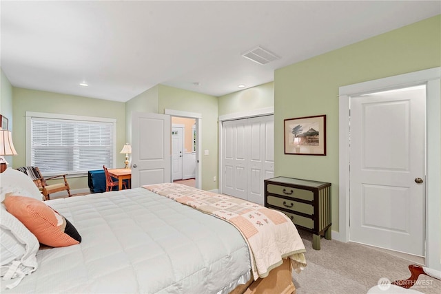 15320 Cedar Brae, Leavenworth, WA 98826 - carpeted bedroom with a closet and recessed lighting