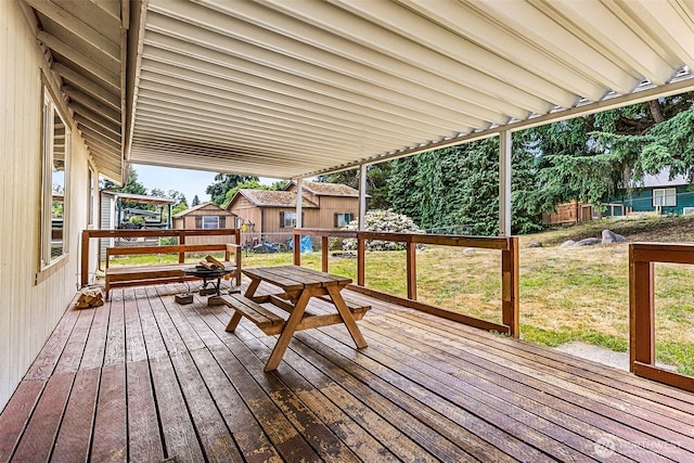 8537 Thuja Ave SE, Yelm, WA 98597 - view of wooden deck