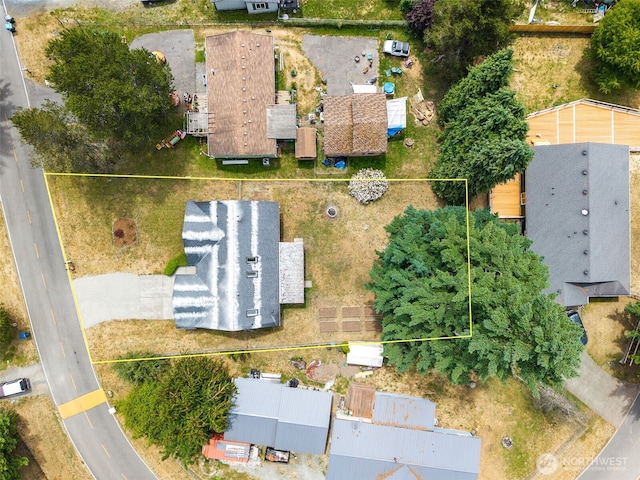 8537 Thuja Ave SE, Yelm, WA 98597 - aerial view of property's location featuring property parcel outlined