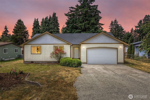 8537 Thuja Ave SE, Yelm, WA 98597 - ranch-style home featuring driveway and an attached garage