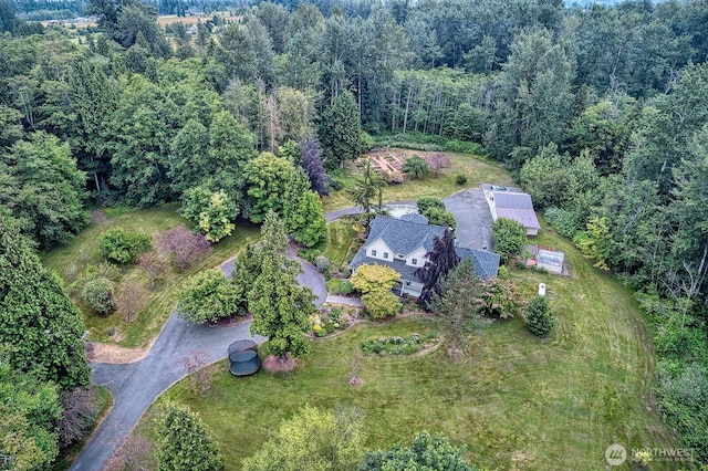 5679 W 31st Crst, Ferndale, WA 98248 - aerial view of property and surrounding area with a forest