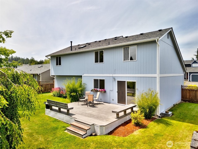 3401 F Ave, Anacortes, WA 98221 - rear view of property with a wooden deck