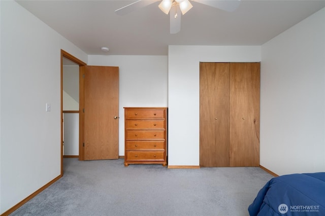 3401 F Ave, Anacortes, WA 98221 - carpeted bedroom featuring a closet and a ceiling fan