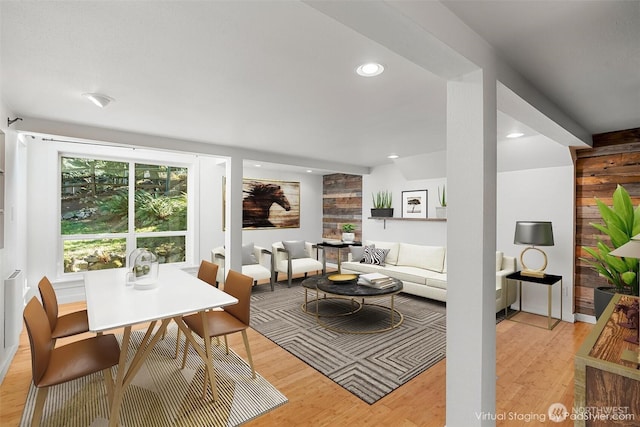 10746 Densmore Ave N, Seattle, WA 98133 - dining room with light wood-style flooring and recessed lighting