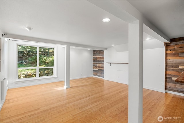 10746 Densmore Ave N, Seattle, WA 98133 - basement featuring light wood-style flooring and recessed lighting