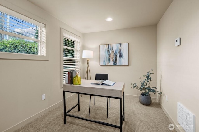 7747 Sand Point Way NE Unit A, Seattle, WA 98115 - carpeted office space with baseboards and recessed lighting