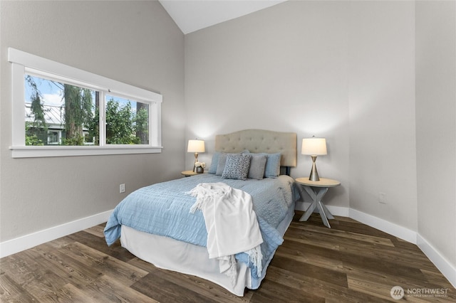 12712 232nd Ave E, Buckley, WA 98321 - bedroom featuring wood finished floors and high vaulted ceiling