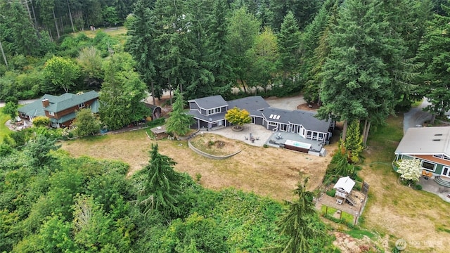 12712 232nd Ave E, Buckley, WA 98321 - aerial view of property and surrounding area featuring a heavily wooded area