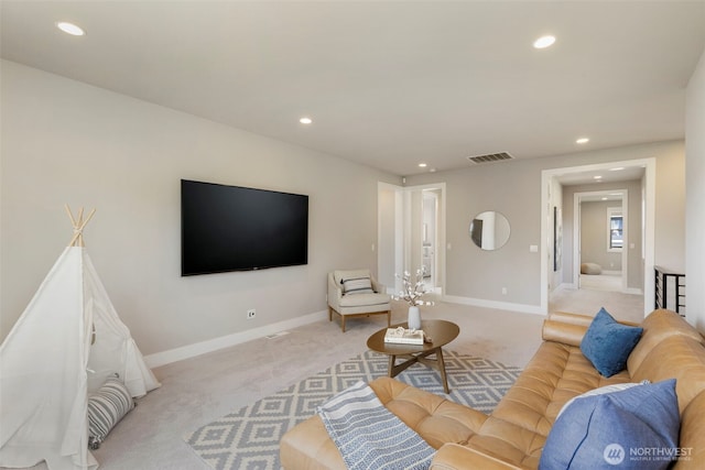 8784 NE Winslow Grove Ct, Bainbridge Island, WA 98110 - living area with light carpet and recessed lighting