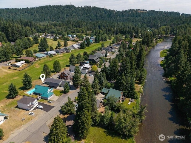 491 Pebble Beach Dr, Cle Elum, WA 98922 - aerial perspective of suburban area featuring a heavily wooded area