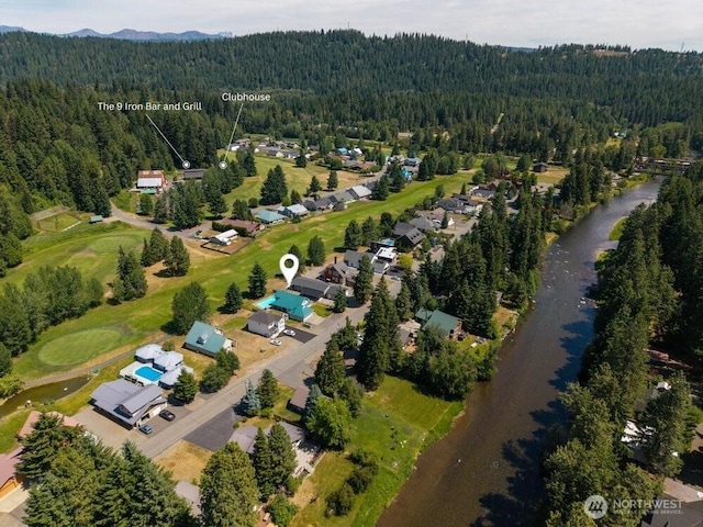 491 Pebble Beach Dr, Cle Elum, WA 98922 - drone / aerial view of a forest and a mountain backdrop