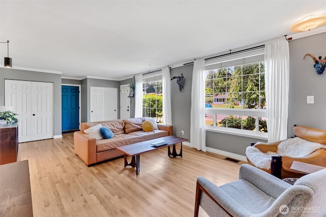 804 Electron Way, Fircrest, WA 98466 - living area with light wood finished floors and crown molding