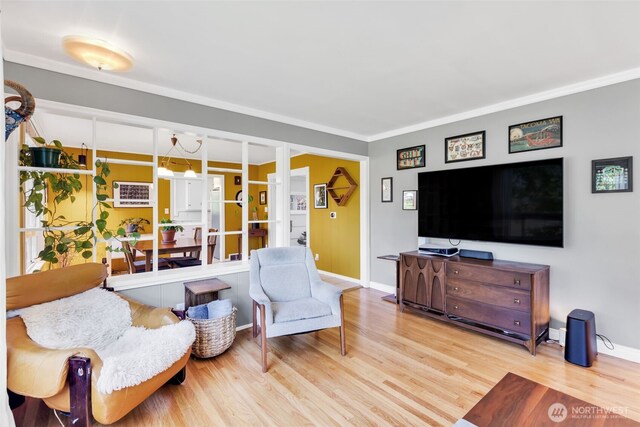 804 Electron Way, Fircrest, WA 98466 - living room with wood finished floors and ornamental molding