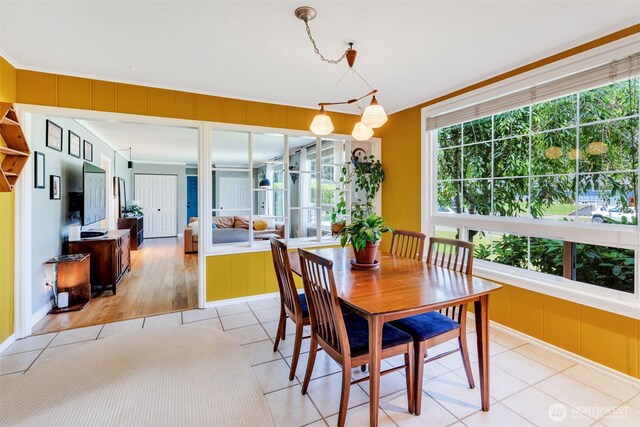 804 Electron Way, Fircrest, WA 98466 - dining space featuring crown molding and light tile patterned floors