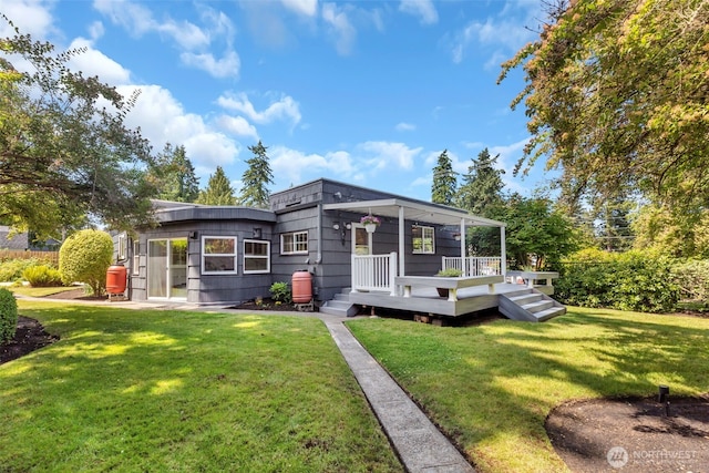804 Electron Way, Fircrest, WA 98466 - view of front facade featuring a front yard and a deck