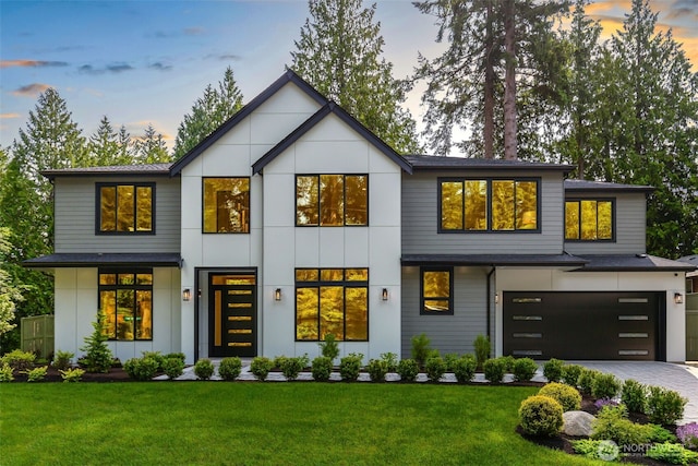 1806 154th Ave SE, Bellevue, WA 98007 - view of front of property featuring a garage, driveway, and a yard