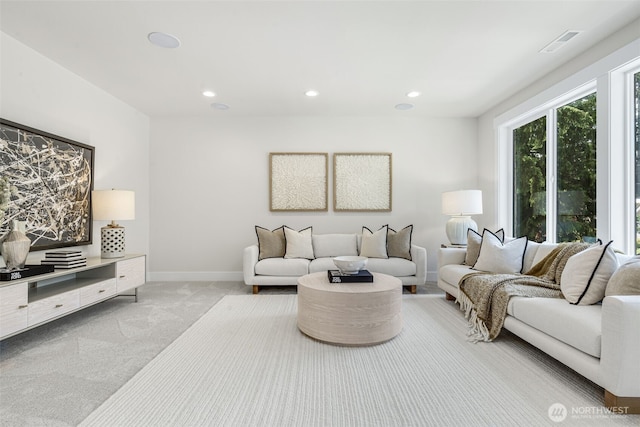 1806 154th Ave SE, Bellevue, WA 98007 - living area with light carpet and recessed lighting