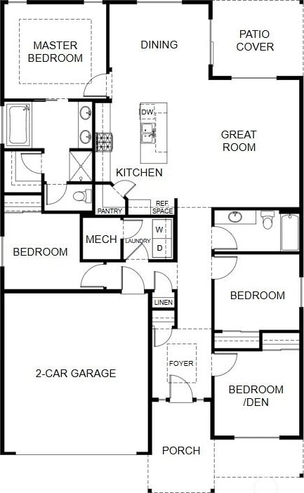 970 Rw Fletcher St, Winlock, WA 98596 - view of floor plan / room layout