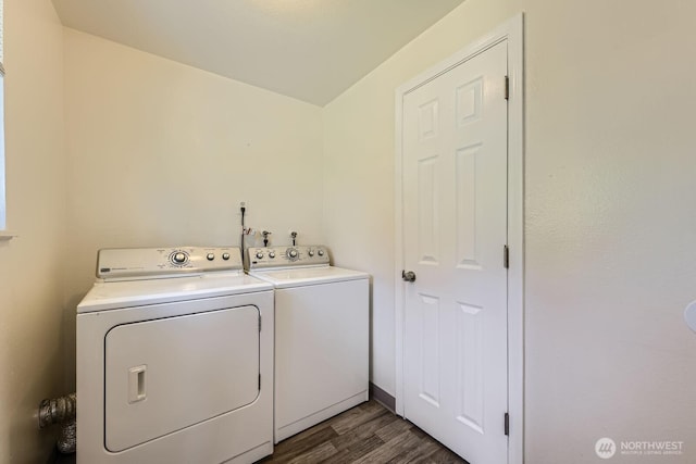 1700317009 16th Ave E, Spanaway, WA 98387 - laundry room with independent washer and dryer and dark wood-type flooring