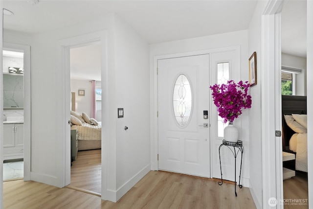 153 Swinomish Dr, La Conner, WA 98257 - entryway featuring light wood-style flooring and healthy amount of natural light