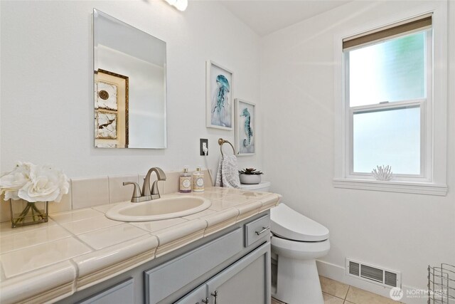 153 Swinomish Dr, La Conner, WA 98257 - half bath with vanity and tile patterned floors