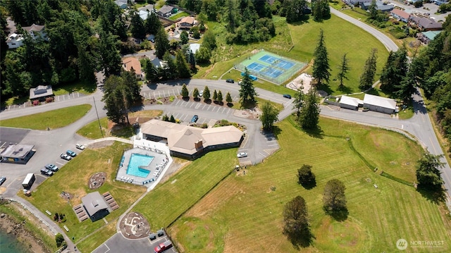 153 Swinomish Dr, La Conner, WA 98257 - aerial view of property's location with a pool area