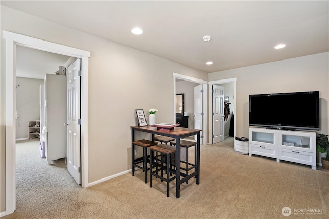 12115 184th Ave E, Bonney Lake, WA 98391 - dining room with light colored carpet and recessed lighting