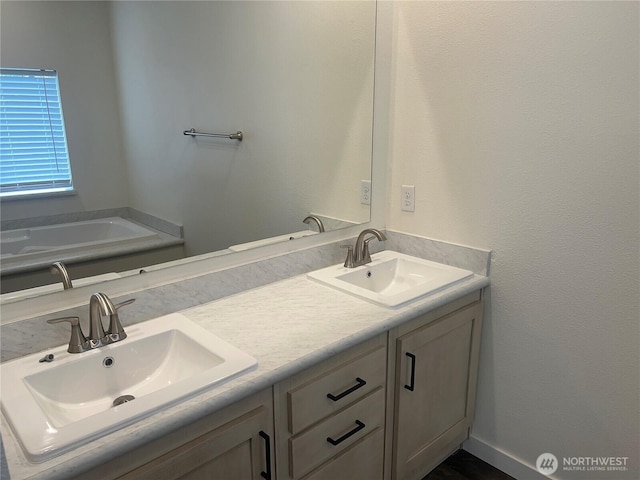 375 Union Ave SE Unit 97, Renton, WA 98059 - bathroom with double vanity and a bathtub