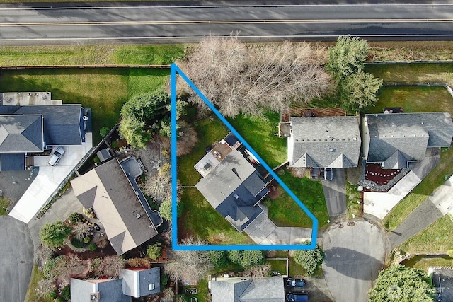 4876 Breezefair Rd, Freeland, WA 98249 - aerial perspective of suburban area featuring property parcel outlined