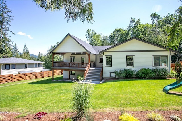 989 Lakewood Ln, Bellingham, WA 98229 - rear view of property featuring stairway and a playground