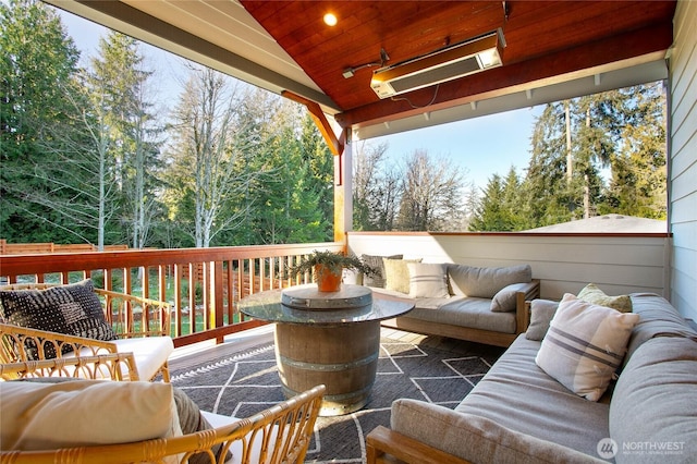 989 Lakewood Ln, Bellingham, WA 98229 - wooden deck with an outdoor living space