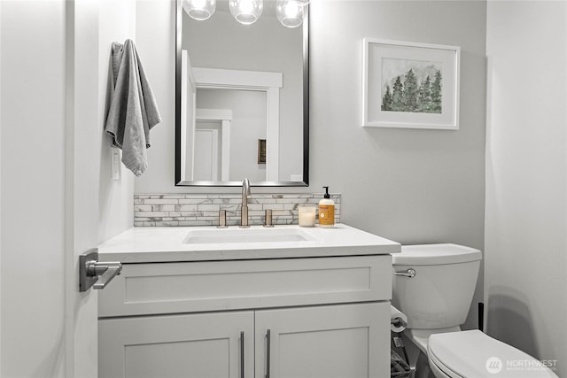 989 Lakewood Ln, Bellingham, WA 98229 - bathroom with vanity and decorative backsplash