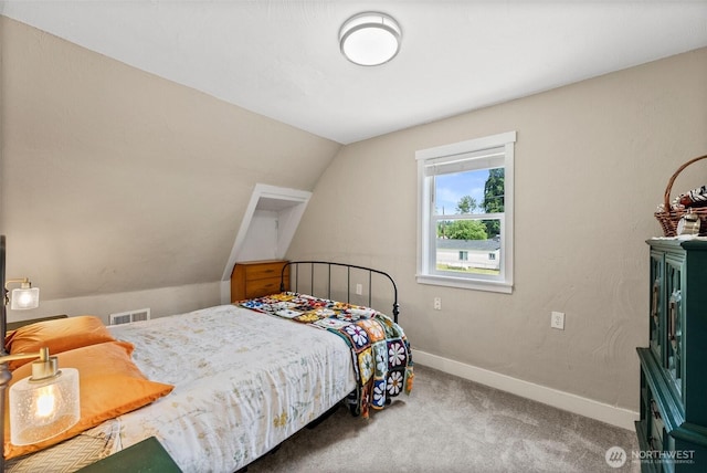 9413 356th Street Ct S, Roy, WA 98558 - carpeted bedroom featuring baseboards and vaulted ceiling