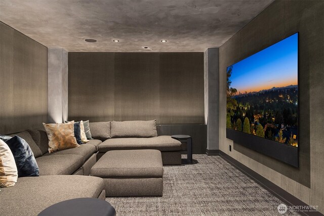 9001 NE 14th St, Clyde Hill, WA 98004 - view of carpeted home theater