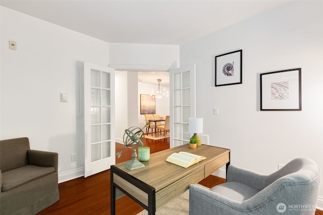 719 2nd Ave W Unit 101, Seattle, WA 98119 - office with a chandelier and wood finished floors