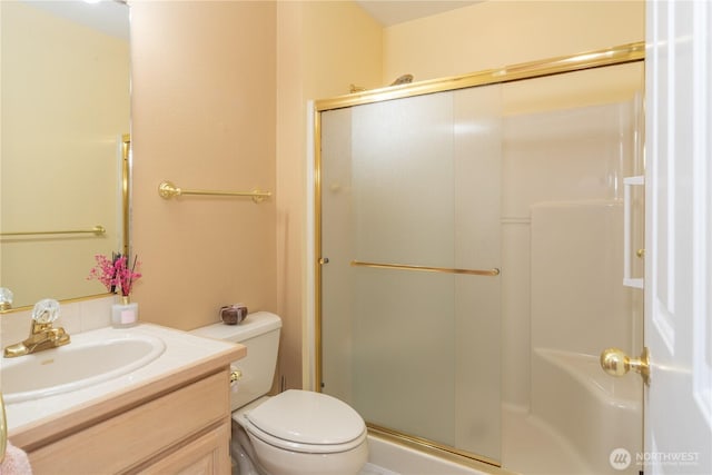 95 Martingale Pl, Port Ludlow, WA 98365 - bathroom featuring a shower stall and vanity