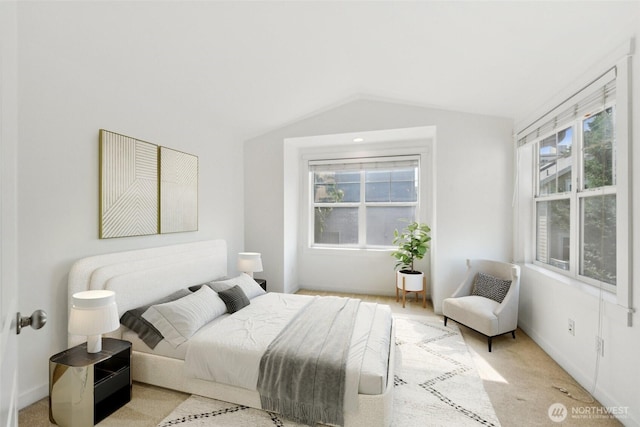 9503 Ashworth Ave N Unit B, Seattle, WA 98103 - bedroom featuring lofted ceiling, carpet, and multiple windows