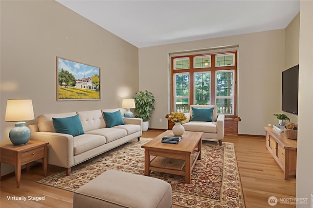 3941 16th Ln NE, Olympia, WA 98506 - living room with light wood-type flooring and baseboards
