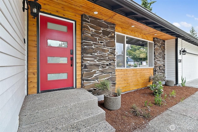 6347 121st Ave SE, Bellevue, WA 98006 - doorway to property featuring a garage