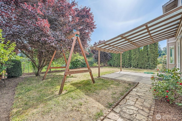15223 SE 276th Pl, Kent, WA 98042 - view of green lawn with a pergola and a patio area