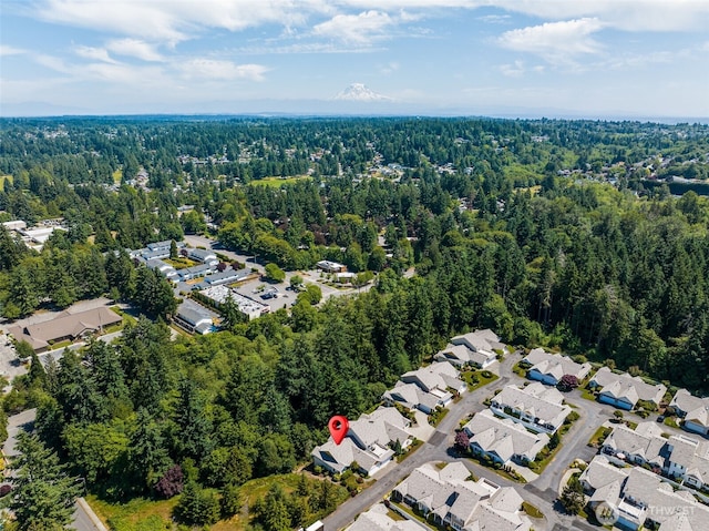 31867 48th Cir SW Unit 14A, Federal Way, WA 98023 - aerial view of property and surrounding area with a heavily wooded area and nearby suburban area
