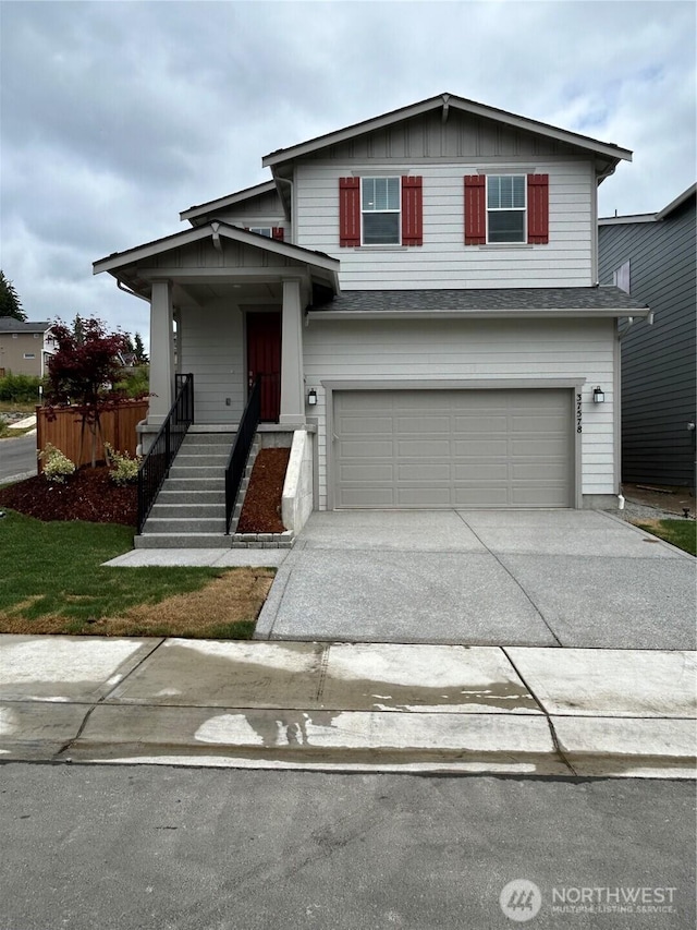 37568 30th Pl S Unit Lot38, Federal Way, WA 98003 - view of front of home featuring an attached garage, driveway, and board and batten siding