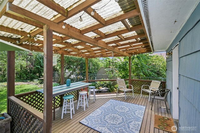 910 Crestline Dr, Longview, WA 98632 - view of wooden terrace