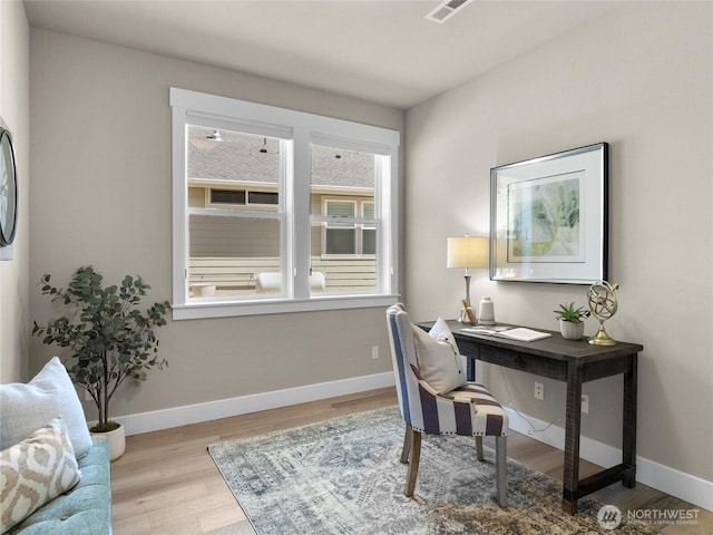 13809 119th Street Ct NW, Gig Harbor, WA 98329 - office area featuring wood finished floors and baseboards