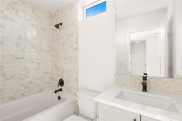 6544D Latona Ave NE, Seattle, WA 98115 - bathroom with vanity, tub / shower combination, and tasteful backsplash