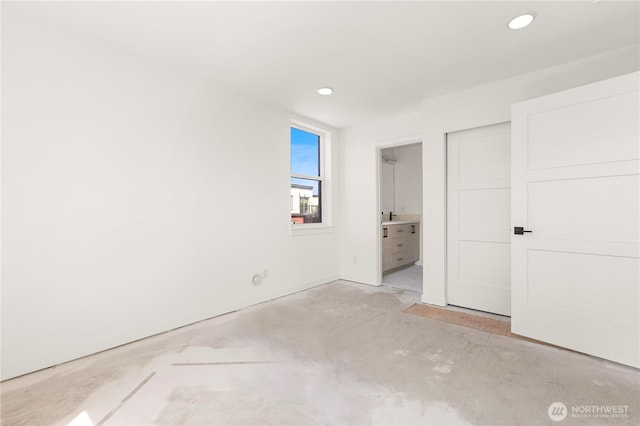 6544D Latona Ave NE, Seattle, WA 98115 - unfurnished bedroom with recessed lighting and ensuite bath