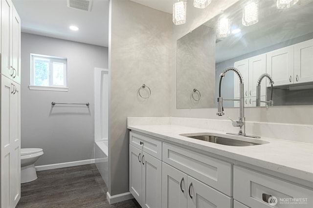 3 Burning Tree Dr Unit 3, Yakima, WA 98902 - full bathroom featuring vanity, wood finished floors, and recessed lighting