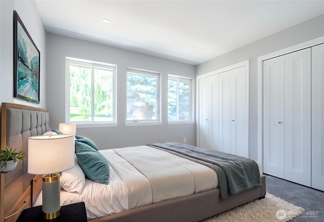 3 Burning Tree Dr Unit 3, Yakima, WA 98902 - carpeted bedroom featuring two closets