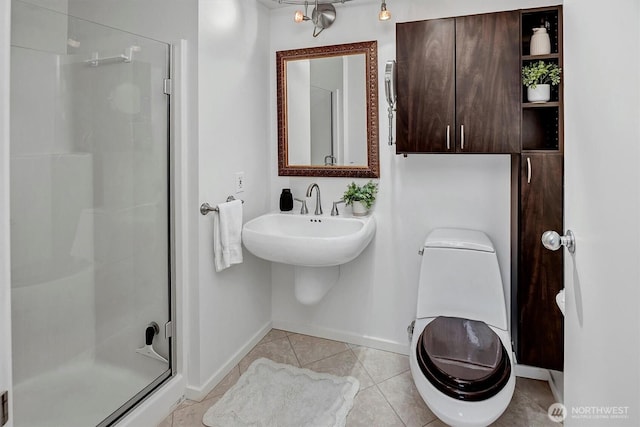 2000 1st Ave Unit 703, Seattle, WA 98121 - full bath featuring a shower stall and tile patterned flooring