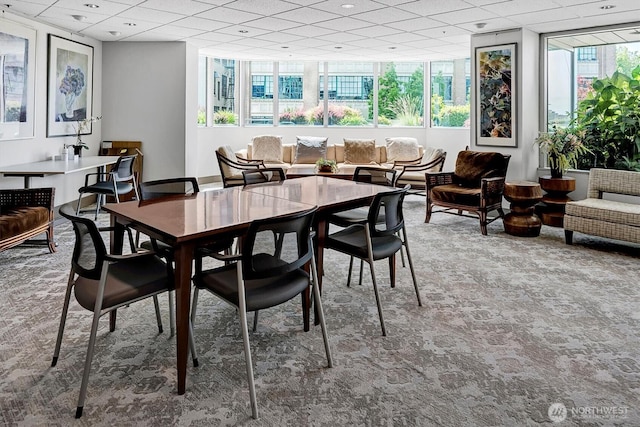 2000 1st Ave Unit 703, Seattle, WA 98121 - carpeted dining area with a paneled ceiling